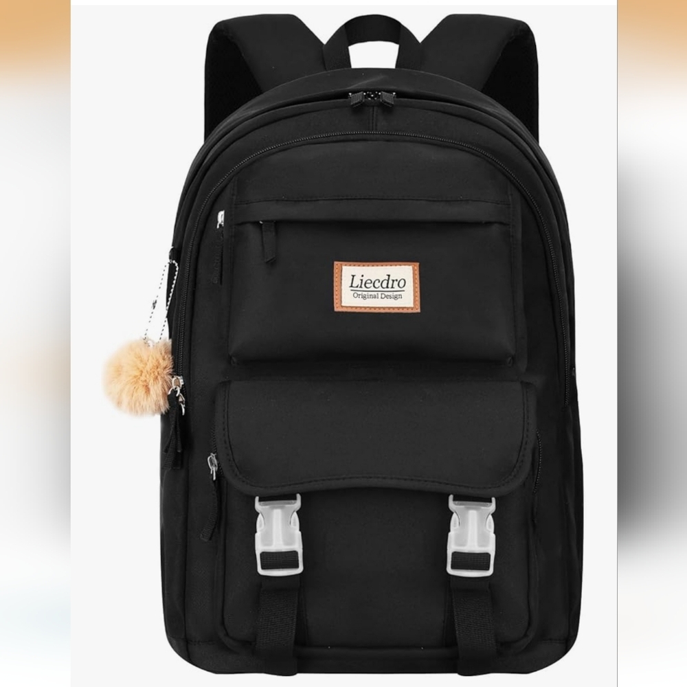 Black Travel Laptop Backpack
